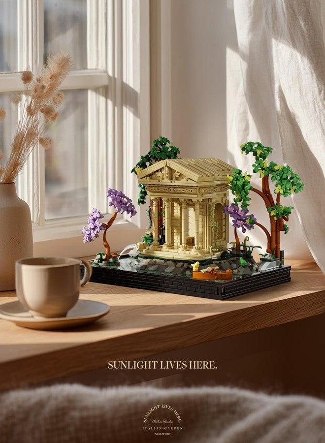 Nifeliz Italian Garden Building Set, a Roman-Inspired Display Model for Home or Office, Thoughtful Gift for Those Who Value Atmosphere and Culture (1,733PCS, NF10319) - Image 2